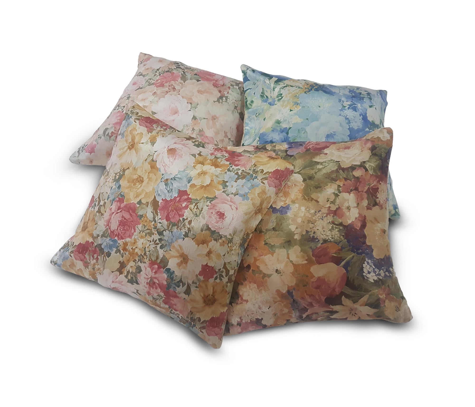 Комплект декоративных подушек Firanka Flowers Aquarelle 30х30 см 4 шт. Разноцветный (п_0110а)