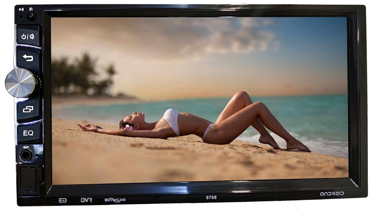 Мультимедийная автомагнитола Pioneer 8768 2DIN на Android 1/16Gb Bluetooth/GPS/Wi-Fi экран 7"