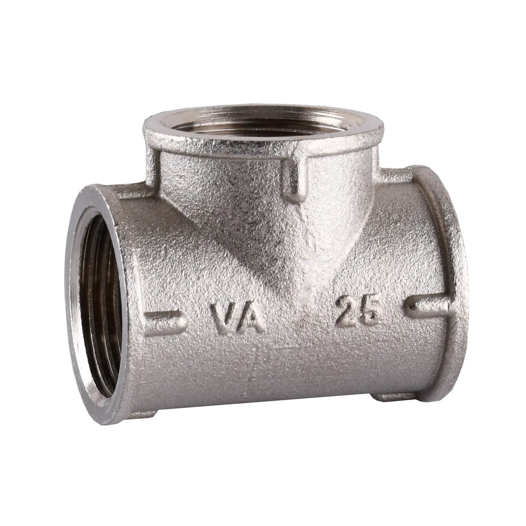 Тройник никелированный литейный 1" ВРх1" ВРх1" ВР (А0218Анк VA) Тройник никелированный литейный 1" ВРх1" ВРх1" ВР (А0218Анк VA)