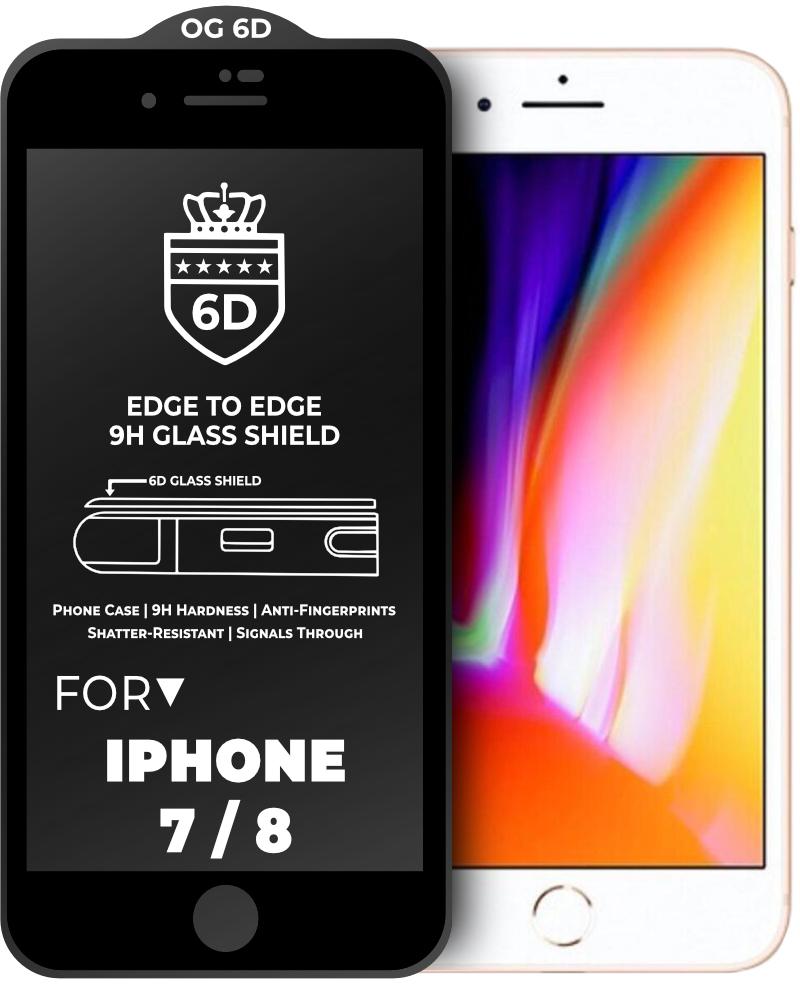 Защитное стекло 6D OG Crown iPhone 7/8 Black (19013)