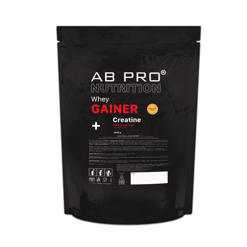 Гейнер AB PRO Whey + Creatine Gainer 2000 g /18 servings/ Клубника - фото 1