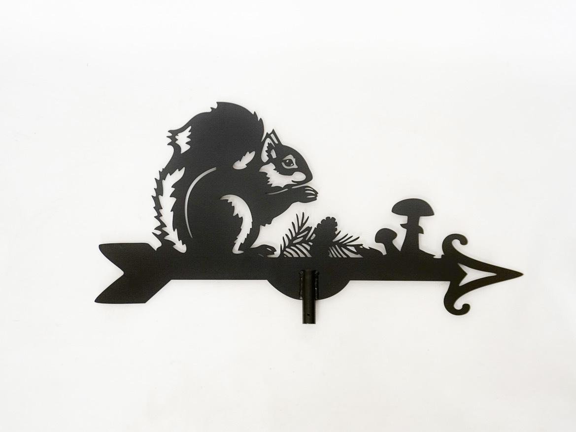 Флюгер на дах металевий Білка Чорний