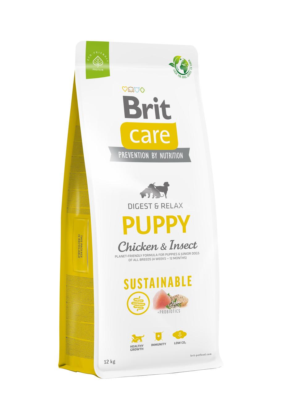 Сухой корм для щенков с курицей и насекомыми Brit Care Dog Sustainable Puppy 12 кг (2140079370)