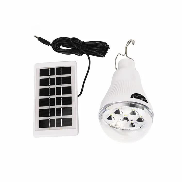 Лампа аккумуляторная VHG CL-028 USB с солнечной панелью Led Solar Emergency Bulb 10Вт 5600K 6В (CL 028)