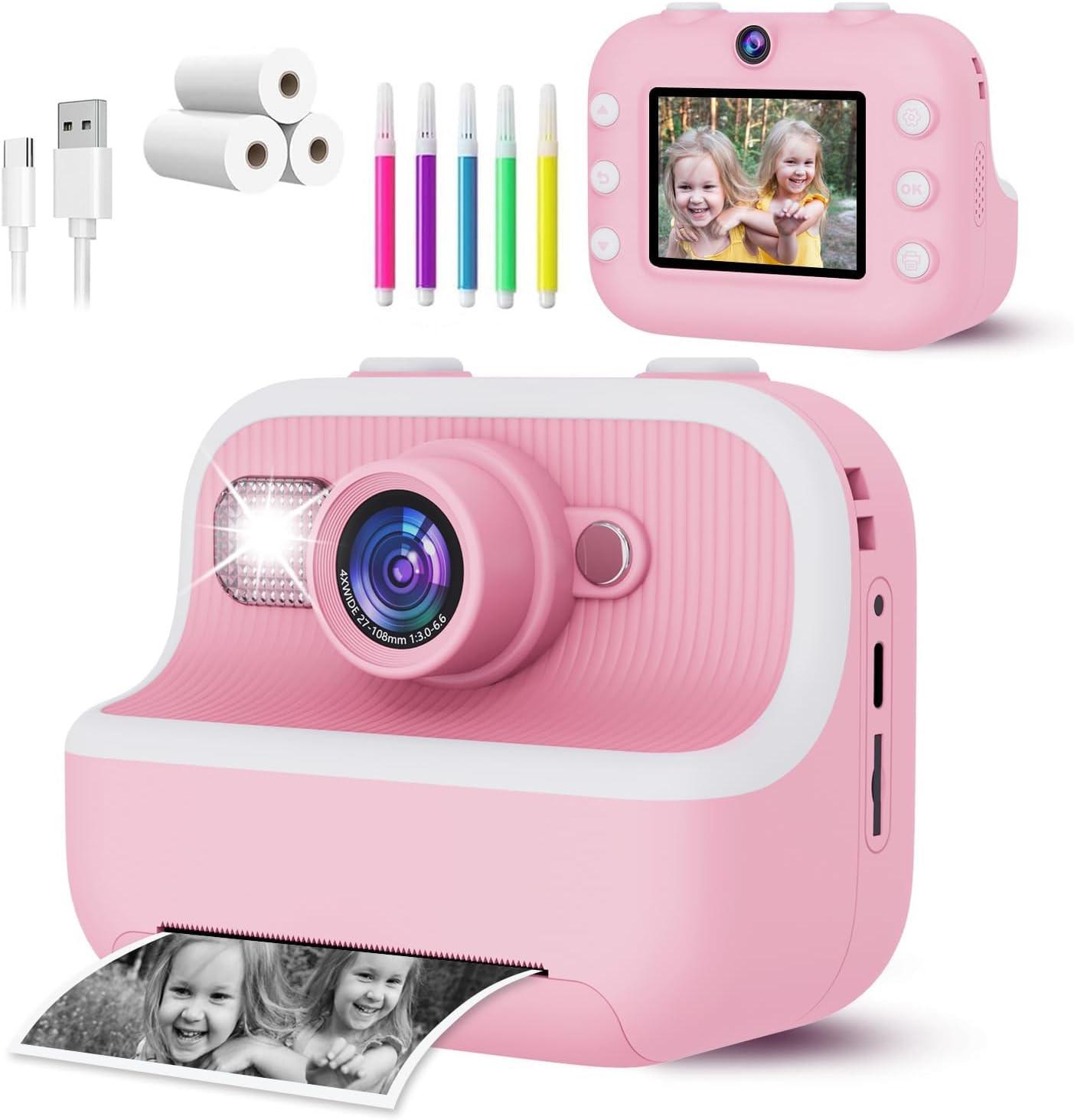 Фотокамера миттєвого друку і запису відео для дітей Ningbo Рожевий (546475) - фото 2 Фотокамера миттєвого друку і запису відео для дітей Ningbo Рожевий (546475) - фото 2