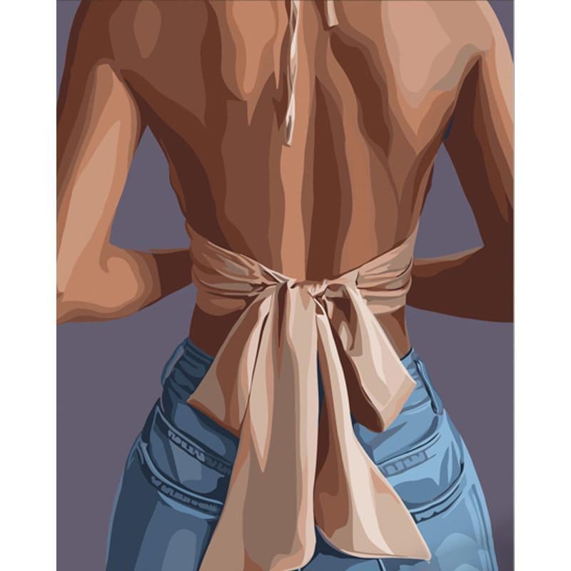 Картина по номерам Strateg Премиум Изящный бант 40х50 см (GS592)