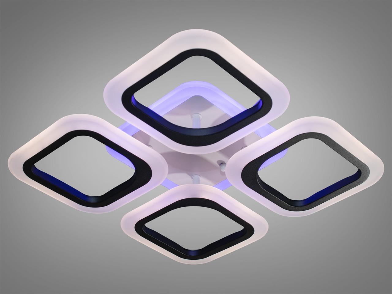 Люстра LED на кухню с пультом AS8060-4BK-LS 55W на 8 м2 Черный (1711404573) - фото 3 Люстра LED на кухню с пультом AS8060-4BK-LS 55W на 8 м2 Черный (1711404573) - фото 3