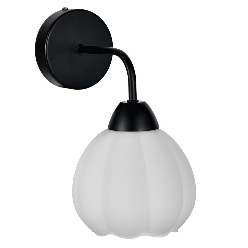 Светильник настенный Light House SRS-20806/1W BK плафон белый Черный Светильник настенный Light House SRS-20806/1W BK плафон белый Черный