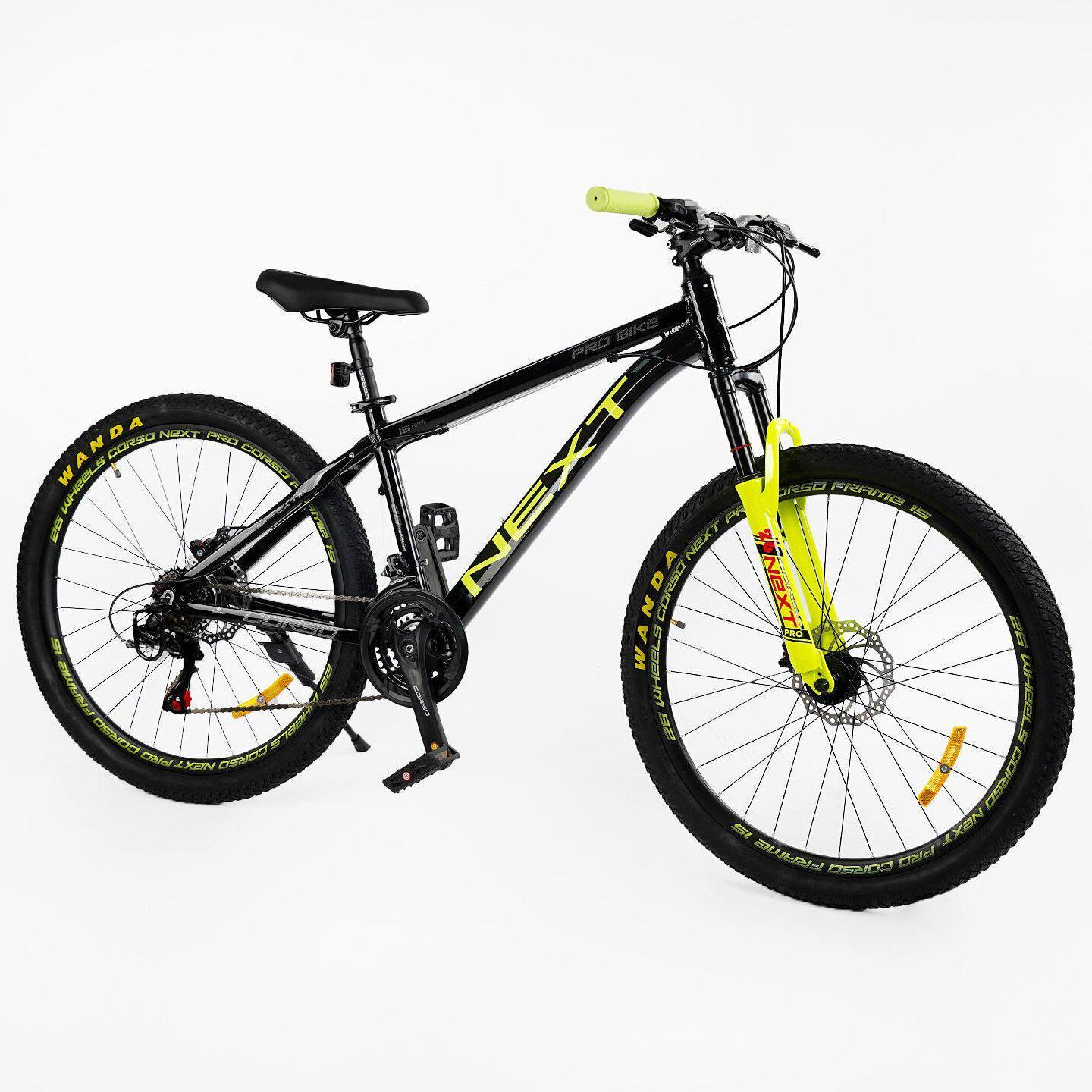 Велосипед гірський Corso Next алюмінієвий 26"/15" Чорно-жовтий (436226384) - фото 2 Велосипед гірський Corso Next алюмінієвий 26"/15" Чорно-жовтий (436226384) - фото 2
