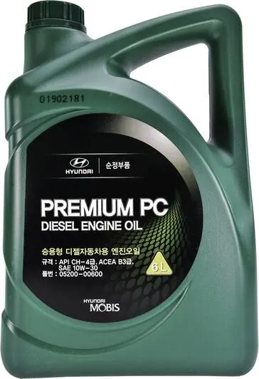 Моторное масло Hyundai Premium PC Diesel 10W-30 6 л (0520000600)