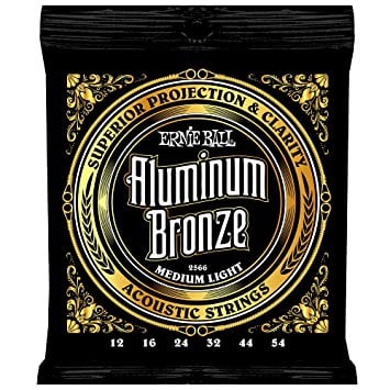 Струны Ernie Ball 2566 Aluminum Bronze Acoustic 12-54 Medium Light (664)