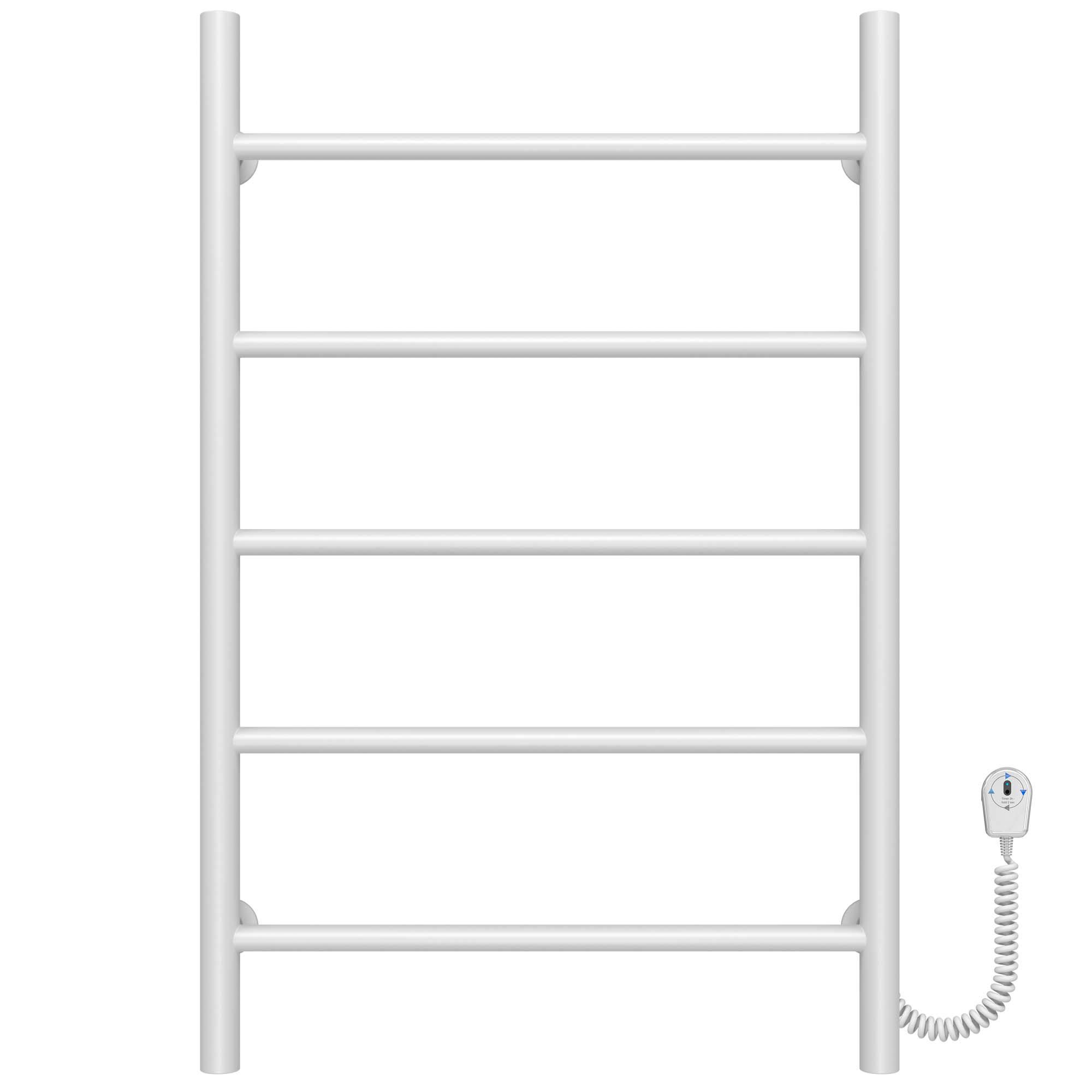 Полотенцесушитель электрический Deffi Орион П5 EF16 правое подключение нержавеющая сталь 500х800 мм Белый (C.OR.80.50.5.E.W.R.5)