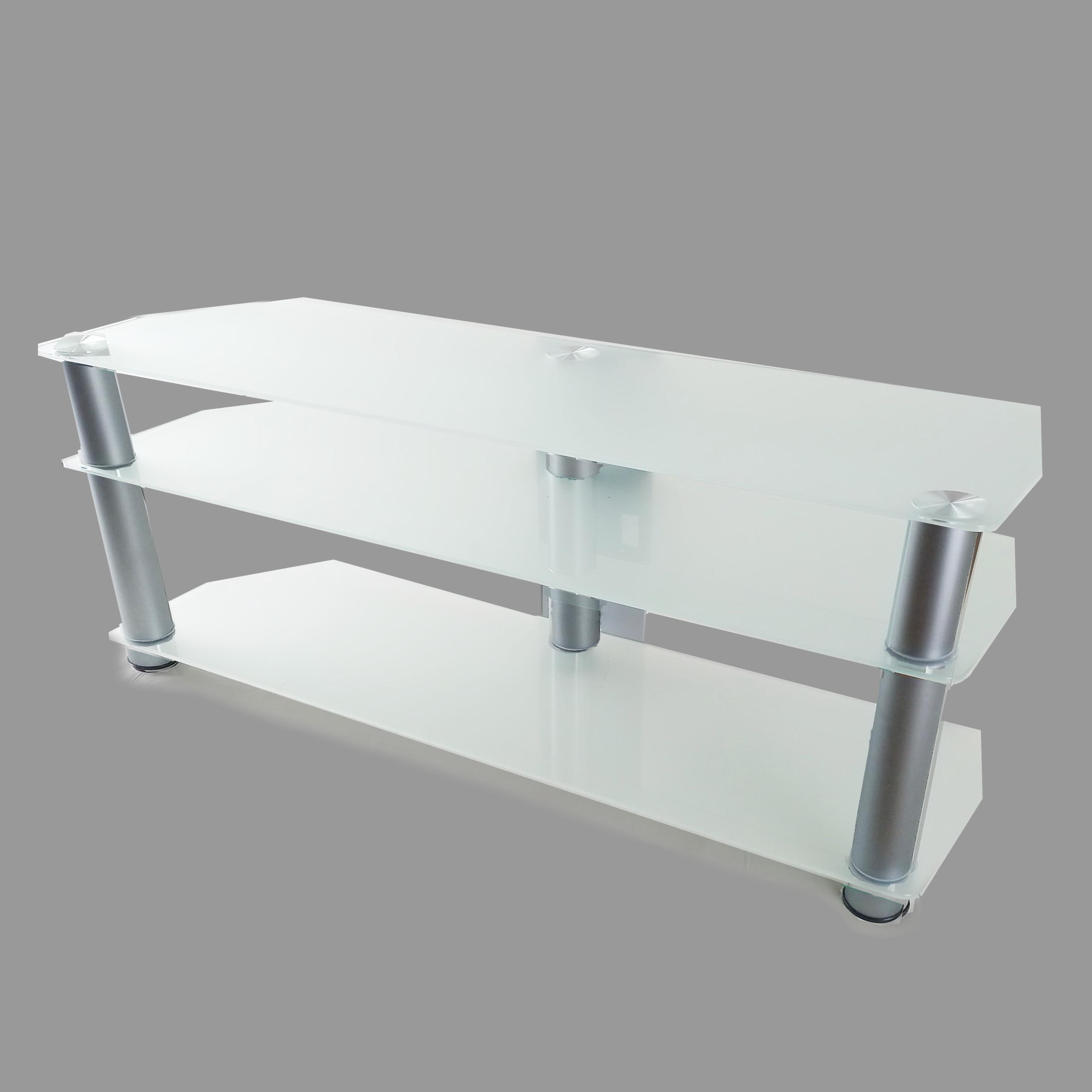 Тумба под телевизор Commus Меридиан MX Satin Alm 20-60" 1250х350х575 мм Белый/Алюминий (644420144) - фото 2 Тумба под телевизор Commus Меридиан MX Satin Alm 20-60" 1250х350х575 мм Белый/Алюминий (644420144) - фото 2