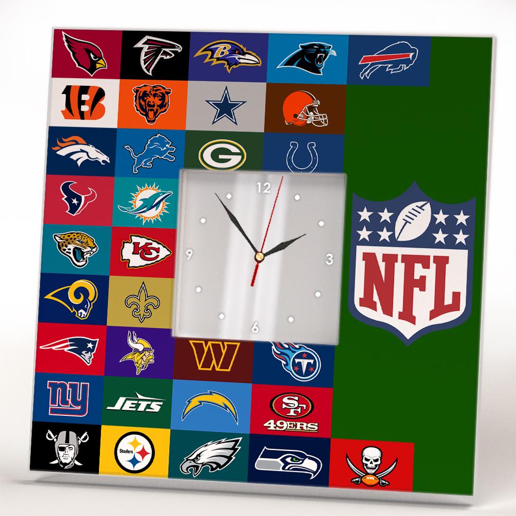 Часы американский футбол NFL 260x260 мм (C00941)