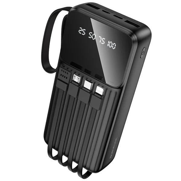 Повербанк Borofone BJ76A Smart 20000 mAh 22,5W с 4 кабелями Li-pol Black (6941991120053)