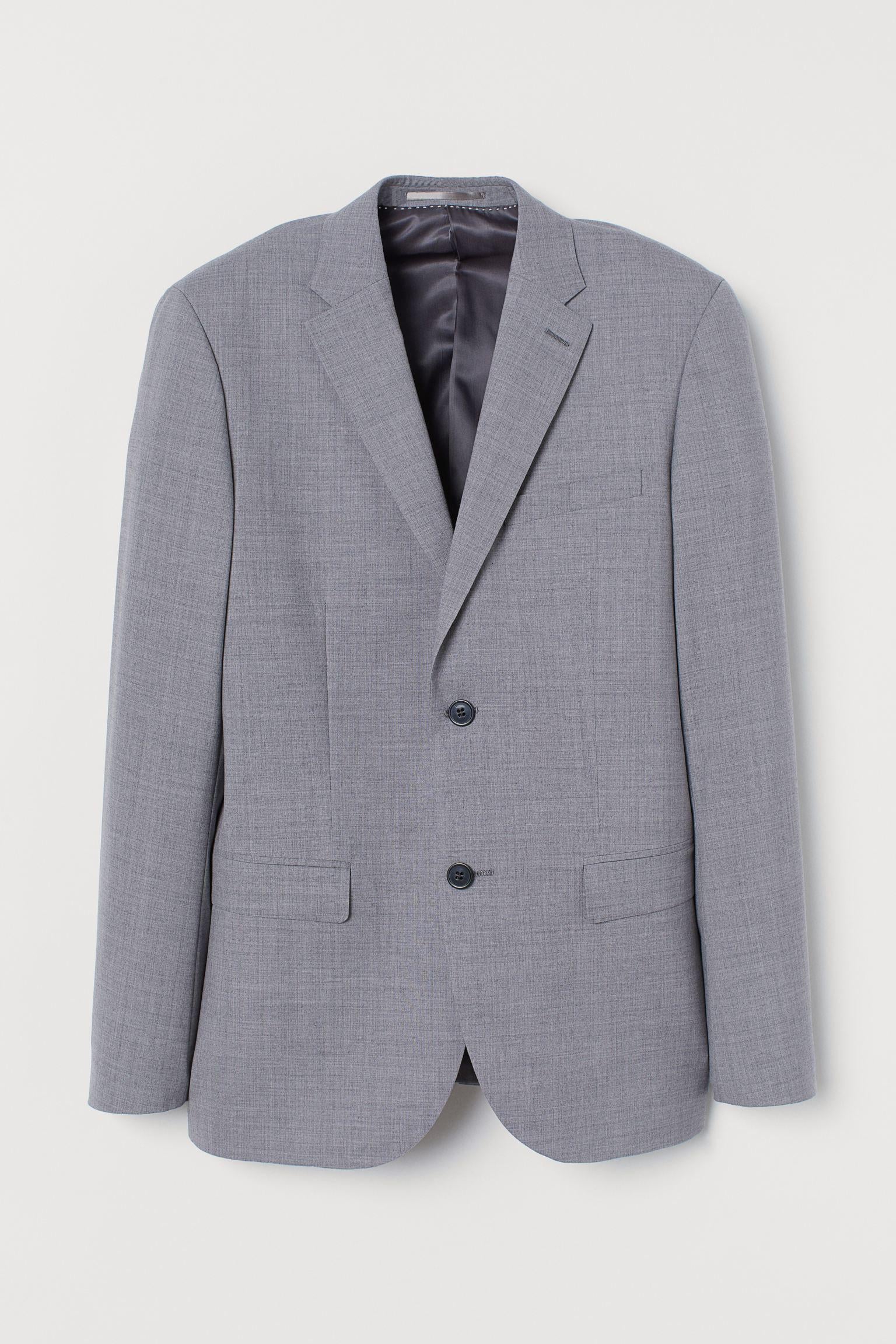 Піджак вовняний H&M Меланж р. 50 Сірий (Q2510801566)