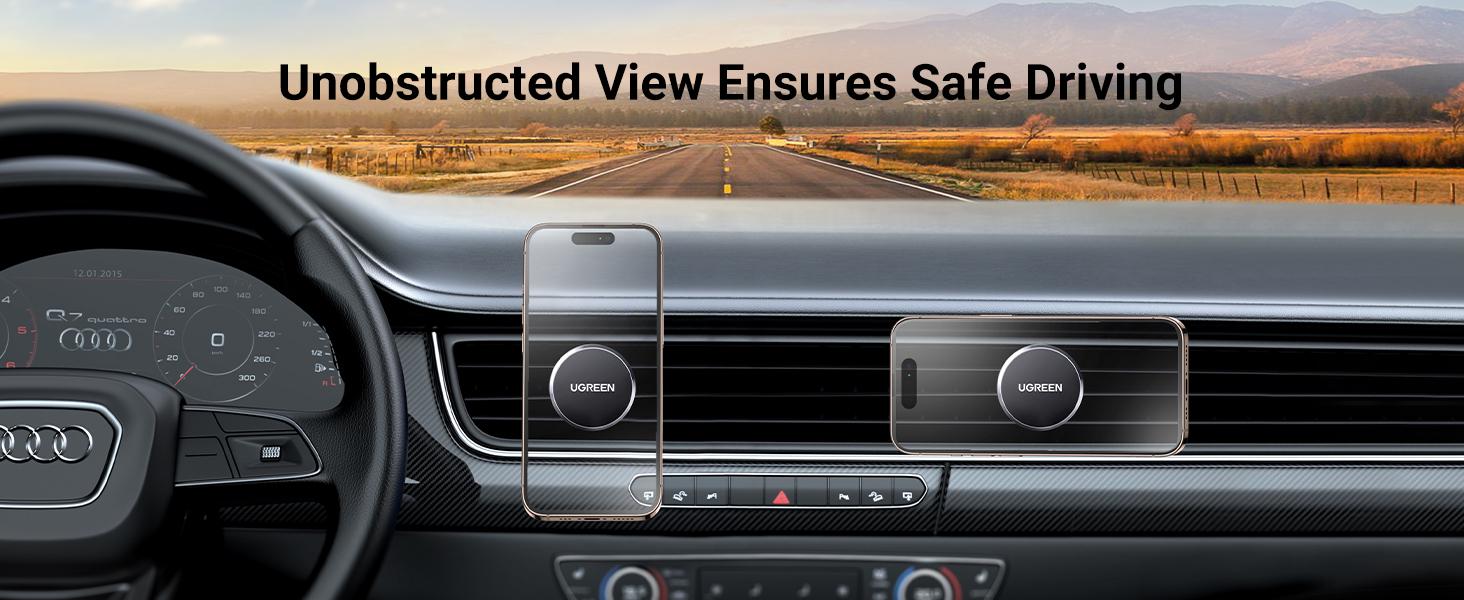 Держатель для телефонов в машину UGREEN LP743 Magsafe не блокирующий вентиляционное отверстие усиленный магнитный Black (25425) - фото 10 Держатель для телефонов в машину UGREEN LP743 Magsafe не блокирующий вентиляционное отверстие усиленный магнитный Black (25425) - фото 10