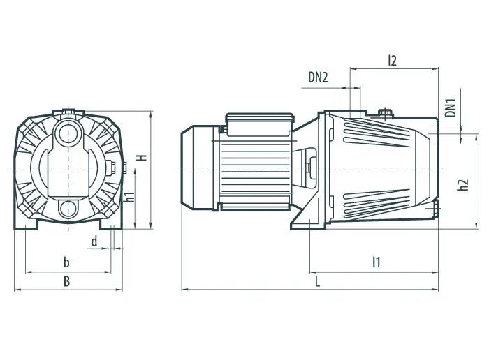 Поверхностный насос центробежный NPO JET 80B - фото 2