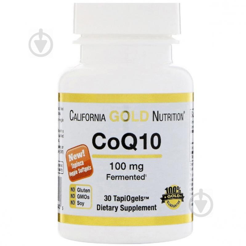 Коэнзим Q10 CoQ10 California Gold Nutrition 100 мг 30 вегетарианских таблеток