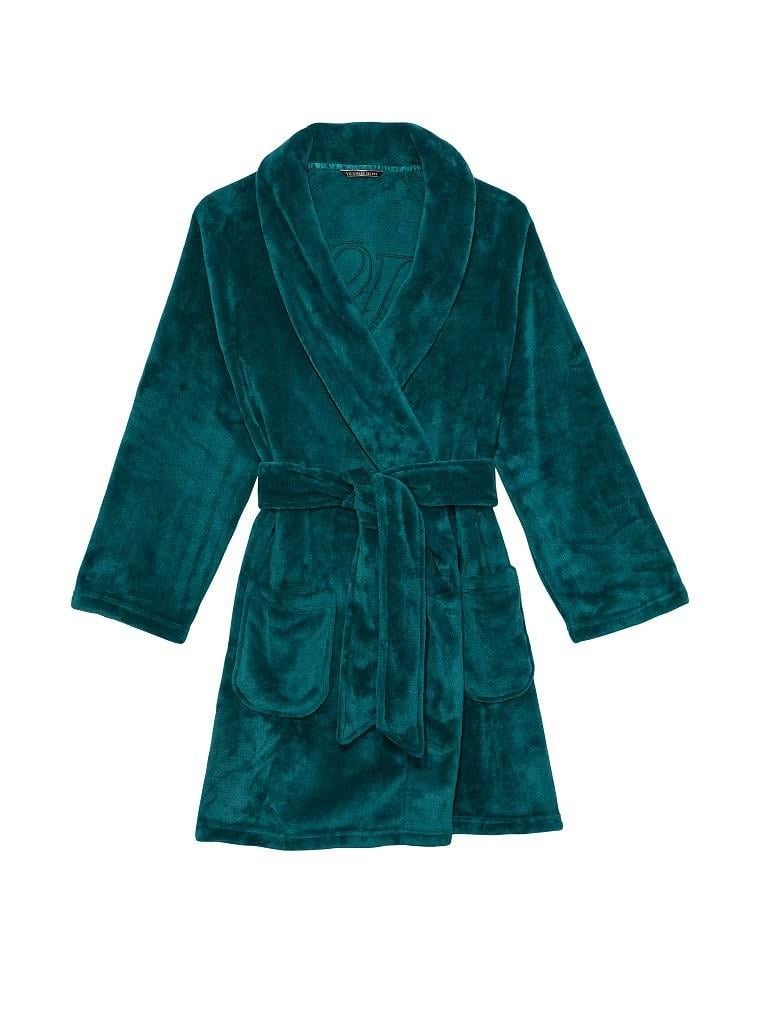 Халат Victoria's Secret Short Cozy Robe XL/XXL Темно-зелений (60799534)