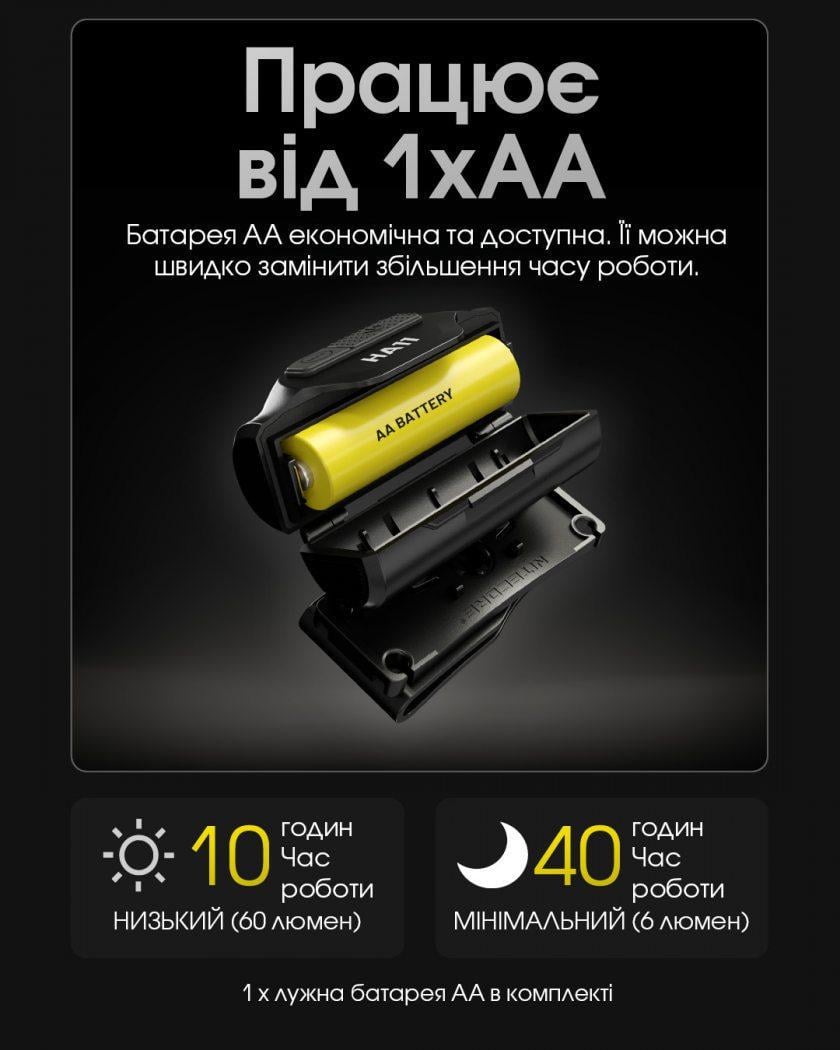 Налобний ліхтар Nitecore HA11 IP66 240 LUM 90 м Червоне світло (13698857) - фото 6