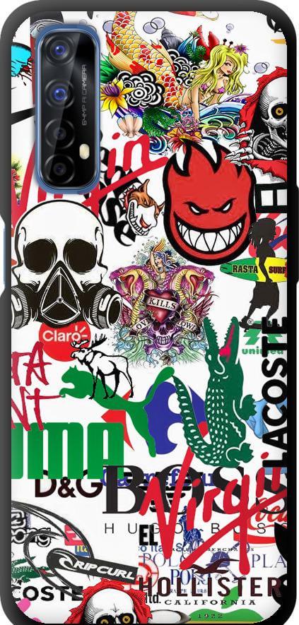 Чохол на Realme 7 Many different logos (4022b-2081-42517) Чохол на Realme 7 Many different logos (4022b-2081-42517)