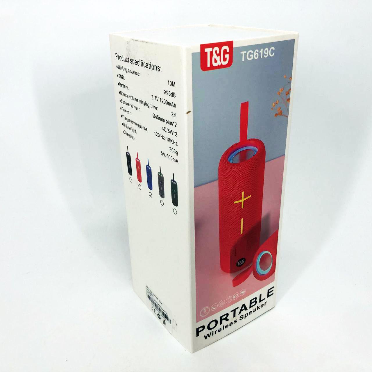 Колонка портативна Bluetooth TG619C FM-радіо USB/TF з ремінцем Синій - фото 3 Колонка портативна Bluetooth TG619C FM-радіо USB/TF з ремінцем Синій - фото 3