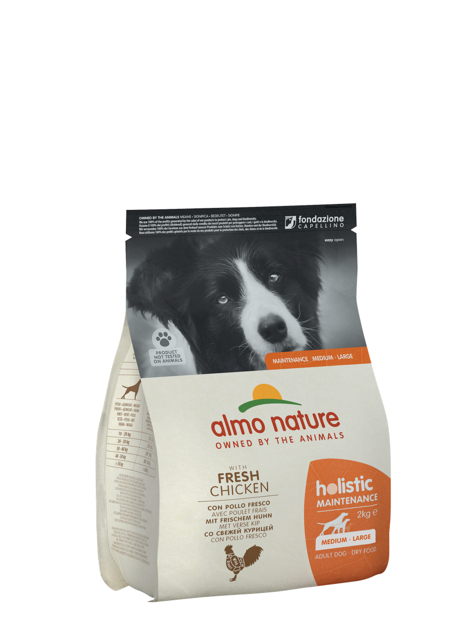 Корм сухий для собак середніх і великих порід Almo Nature Holistic Dog M-L з куркою 2 кг (734/8001154122107)