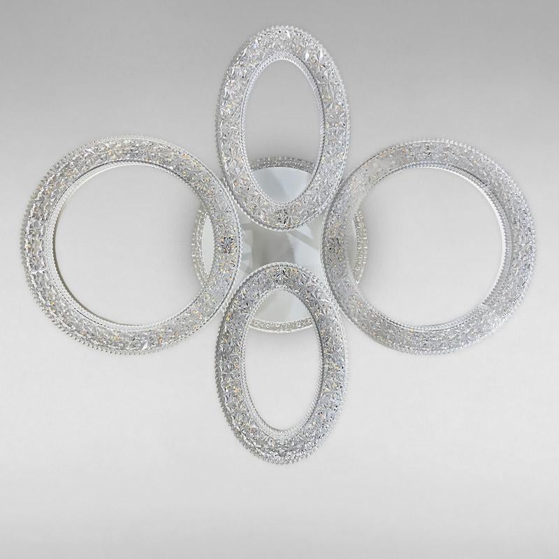 Потолочная люстра LED с подсветкой Light House SC-18246/2+2C 128W+16W 2.4G Ф640х140 Белый 