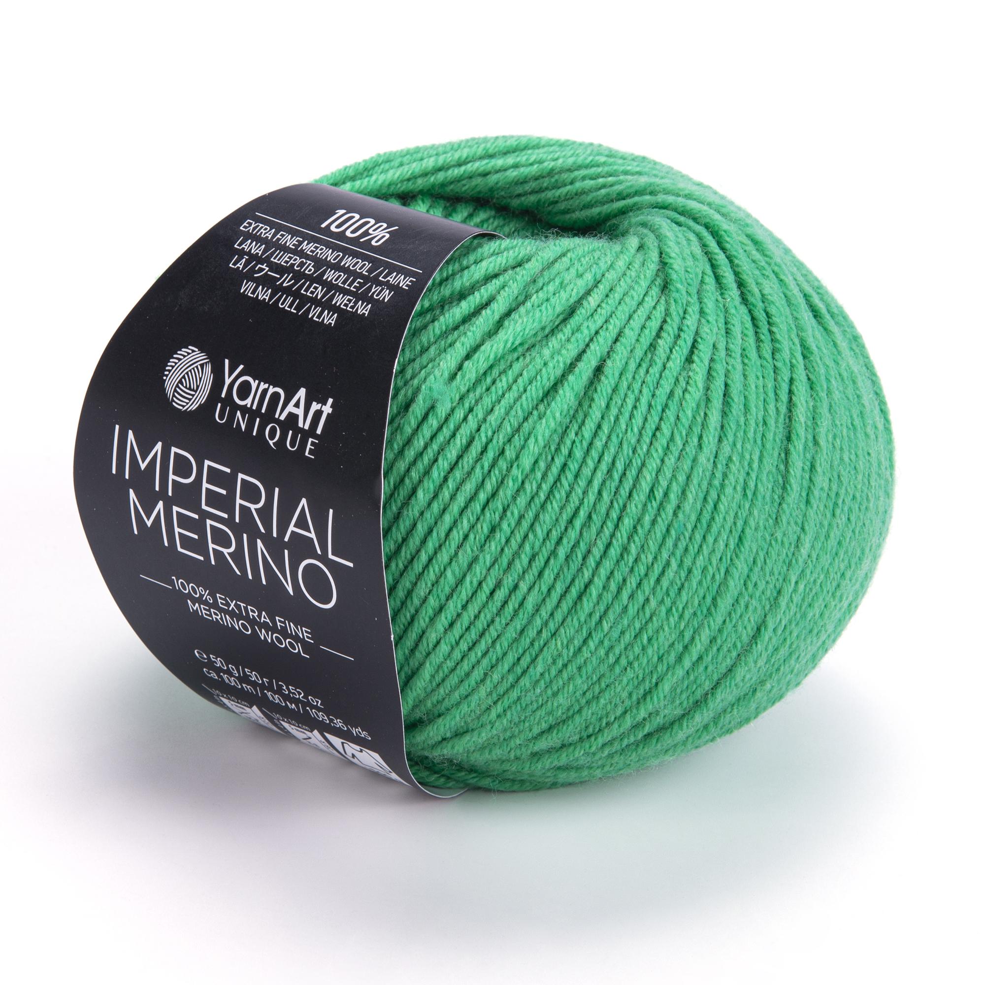 Пряжа YarnArt Imperial Merino 3332 Зеленый (6254)