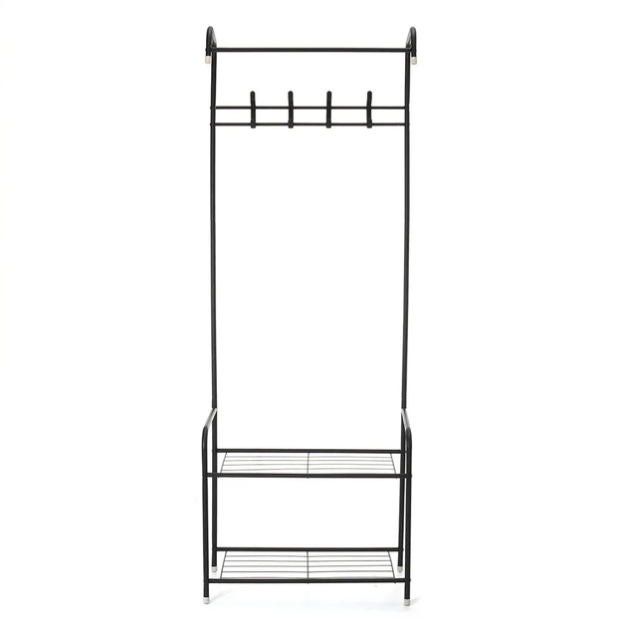 Стійка-вішалка для одягу Corridor Rack пересувна/підлогова з полицею для взуття метал Стійка-вішалка для одягу Corridor Rack пересувна/підлогова з полицею для взуття метал