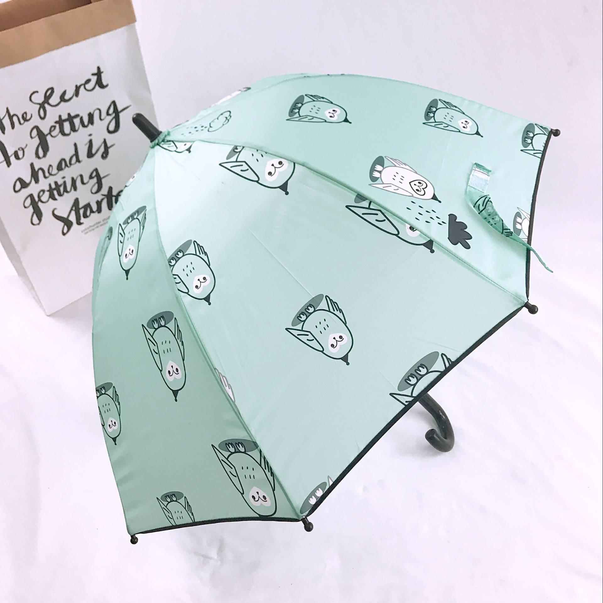 Дождевик детский/детский зонтик-трость/детские резиновые сапоги Enbihouse с узором совы Мятный - фото 11 Дождевик детский/детский зонтик-трость/детские резиновые сапоги Enbihouse с узором совы Мятный - фото 11