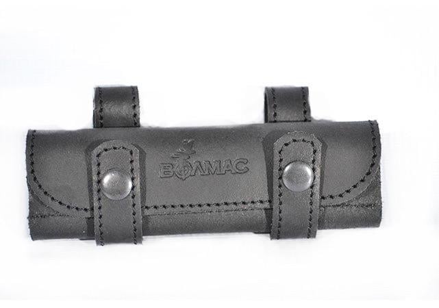 Подсумок на 20 патронов для мелкокалиберного ружья кожа ретро Черный (10158/1)