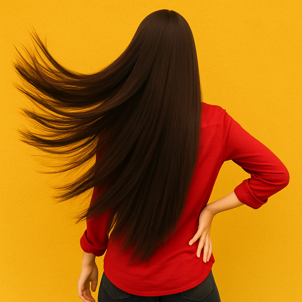 Перука жіноча аніме пряме волосся без чубчика 70 см Каштановий (K0862-4) - фото 2