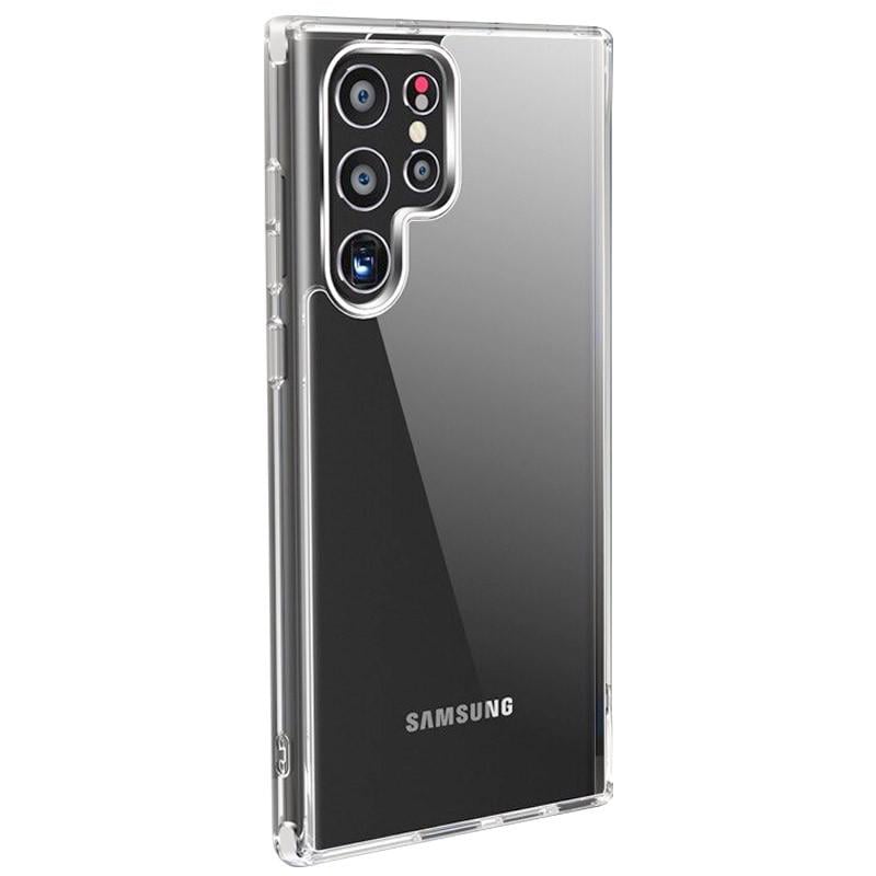 Противоударный чехол TPU+PC 2.0 mm metal buttons для Samsung Galaxy S22 Ultra Clear