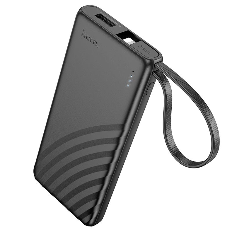 Внешний аккумулятор Hoco Nature с кабелем J129 Lightning 5000mAh/1Type-C/1USB/2A (24526)