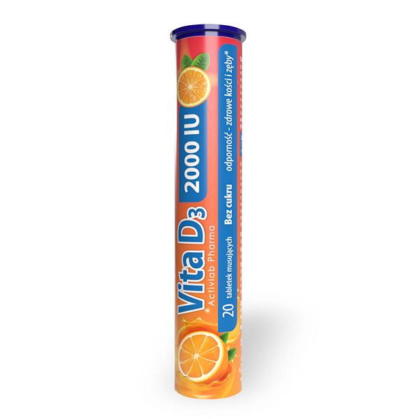 Витамин D для спорта Activlab Vitamin D3 2000 IU 50 mcg 20 Tabs