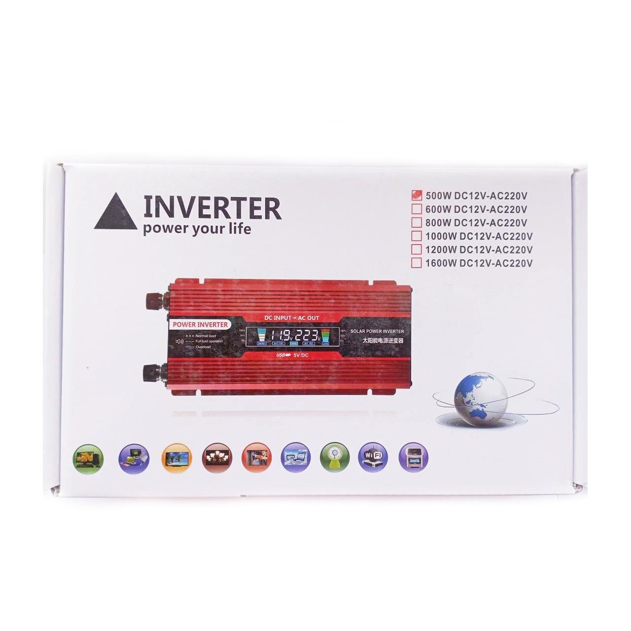 Автомобильный инвертор Solar Smart King Power Inverter 009 c 12V на 220V 500W модифицированная синусоида Red (11031) - фото 5