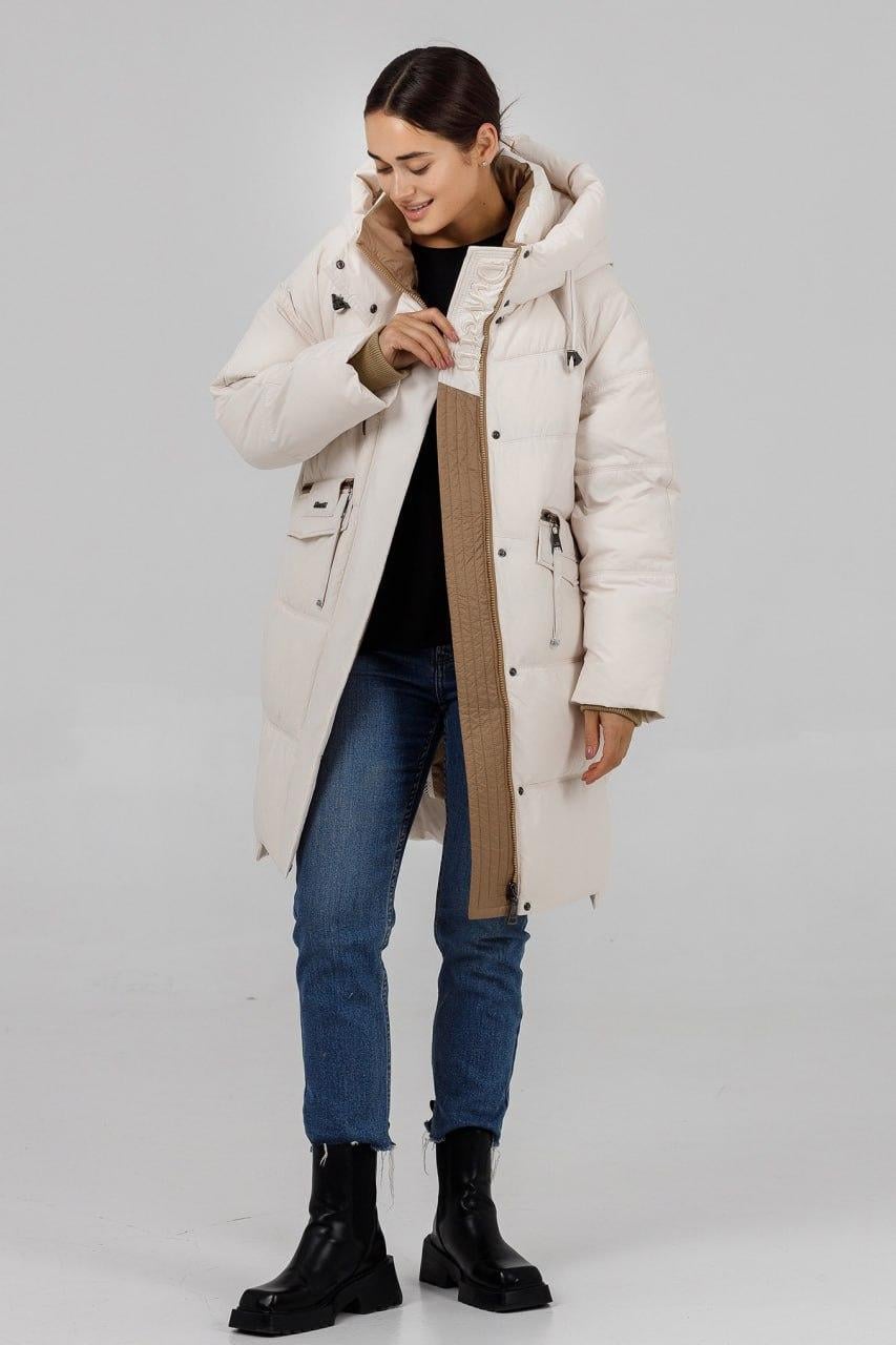 Пуховик-парка зимняя р. 52 Молочный (977q\52) Пуховик-парка зимняя р. 52 Молочный (977q\52)