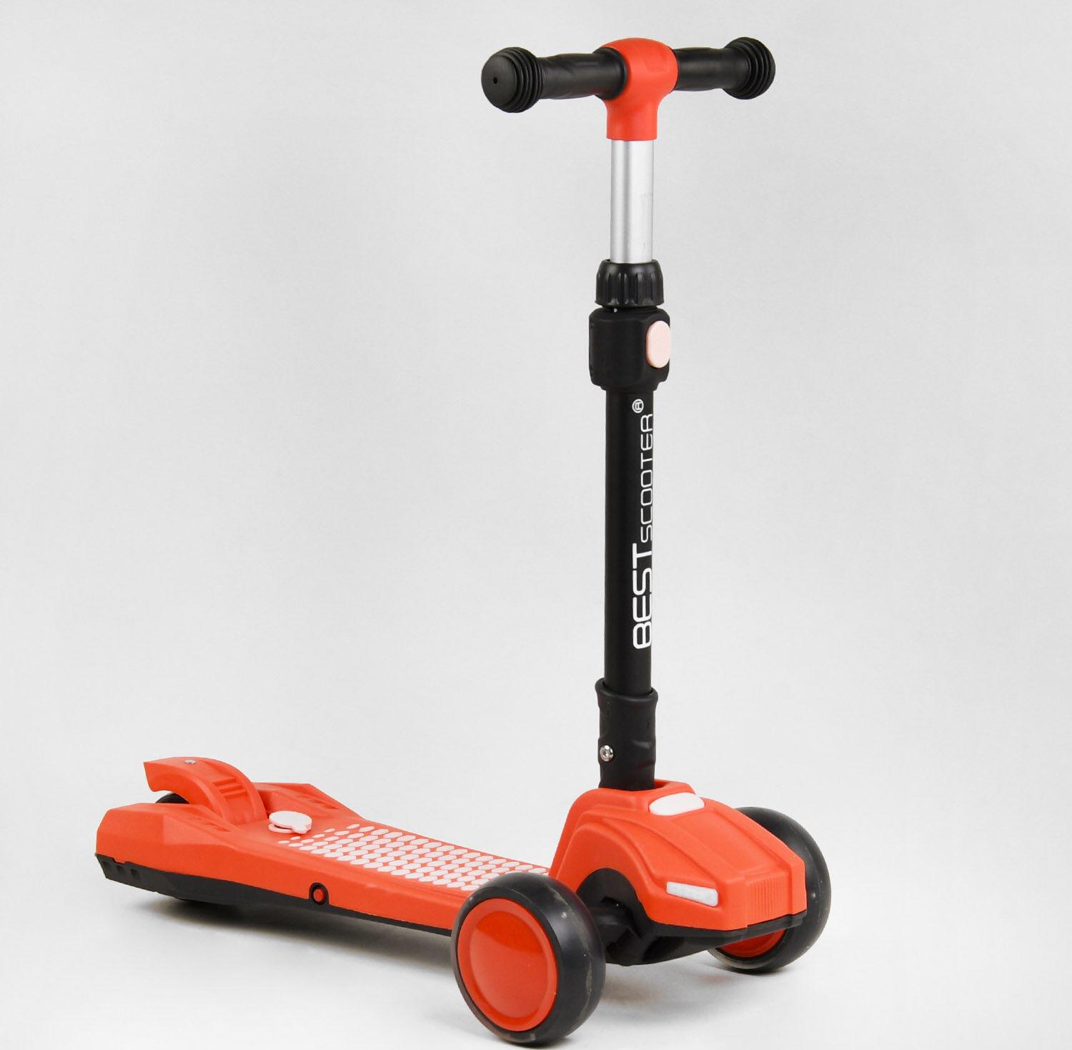 Самокат детский Best Scooter LT-12857 парогенератор/свет/музыка 3 PU колеса Оранжевый (LT-12857)