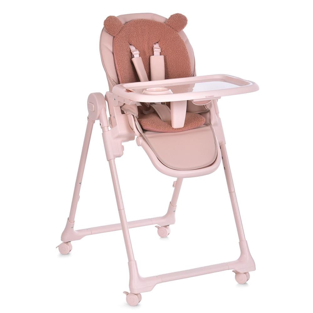 Стульчик детский для кормления El Camino ME 1037 CRYSTAL Bear Pink из комбинированных материалов 102х58х35 см Розовый (150-7-ME 1037 Bear Pink)