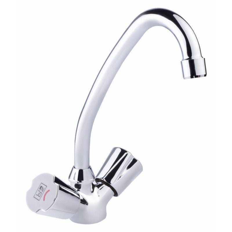 Смеситель для кухни Lidz Mix LIDZCRM172721 двухрычажный Хром (76516)