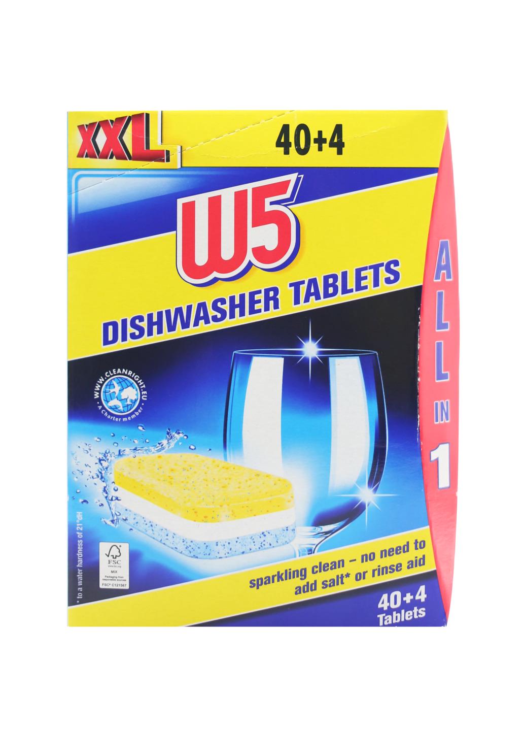 Таблетки для посудомоечной машины W5 44 шт. (НФ-00002964)