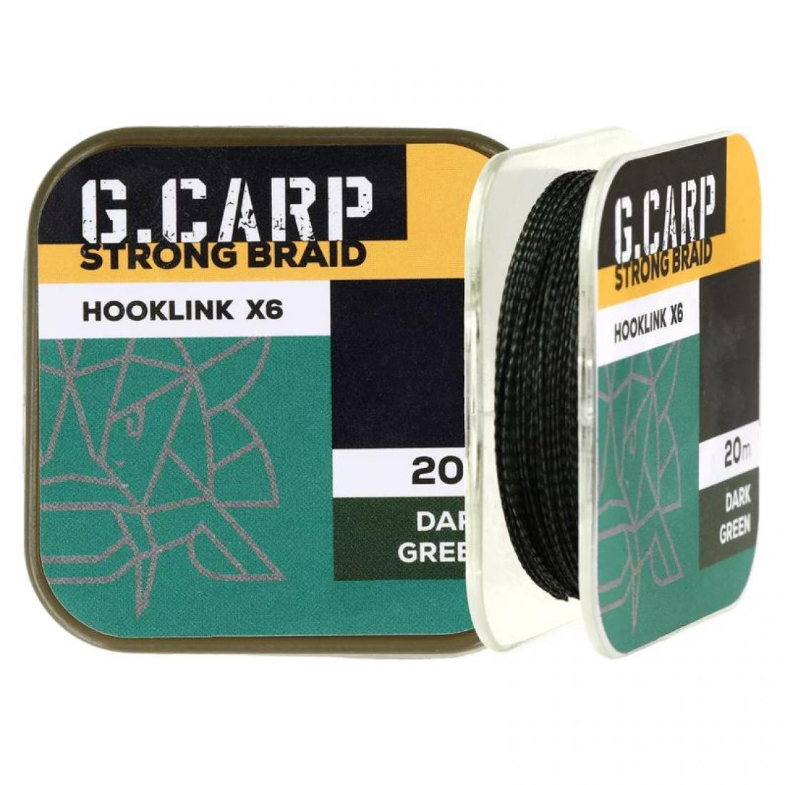 Поводковый материал Golden Catch G.Carp Strong Braid Hooklink X6 25lb 20 м Dark Green (3KB5079) - фото 2 Поводковый материал Golden Catch G.Carp Strong Braid Hooklink X6 25lb 20 м Dark Green (3KB5079) - фото 2