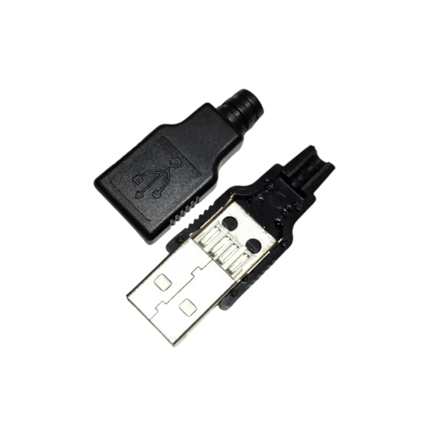 Роз'єм пластиковий I-Taki USB тип А штекер з 4 контактами 24-каратним золотим покриттям 1 шт. (000049403_2)