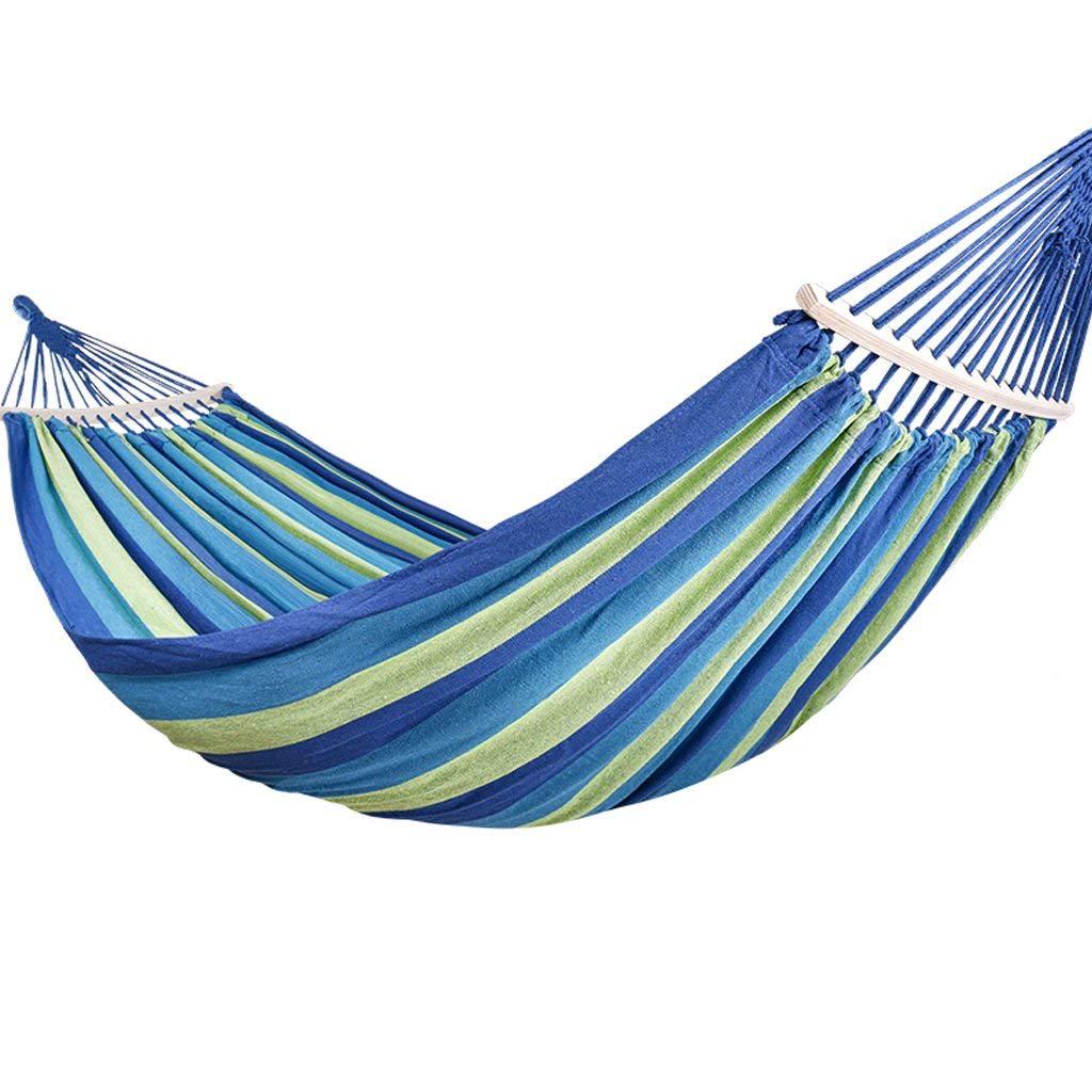 Гамак мексиканський ABC з дерев'яною поперечиною 200х80 см для туризму та дачі Блакитний