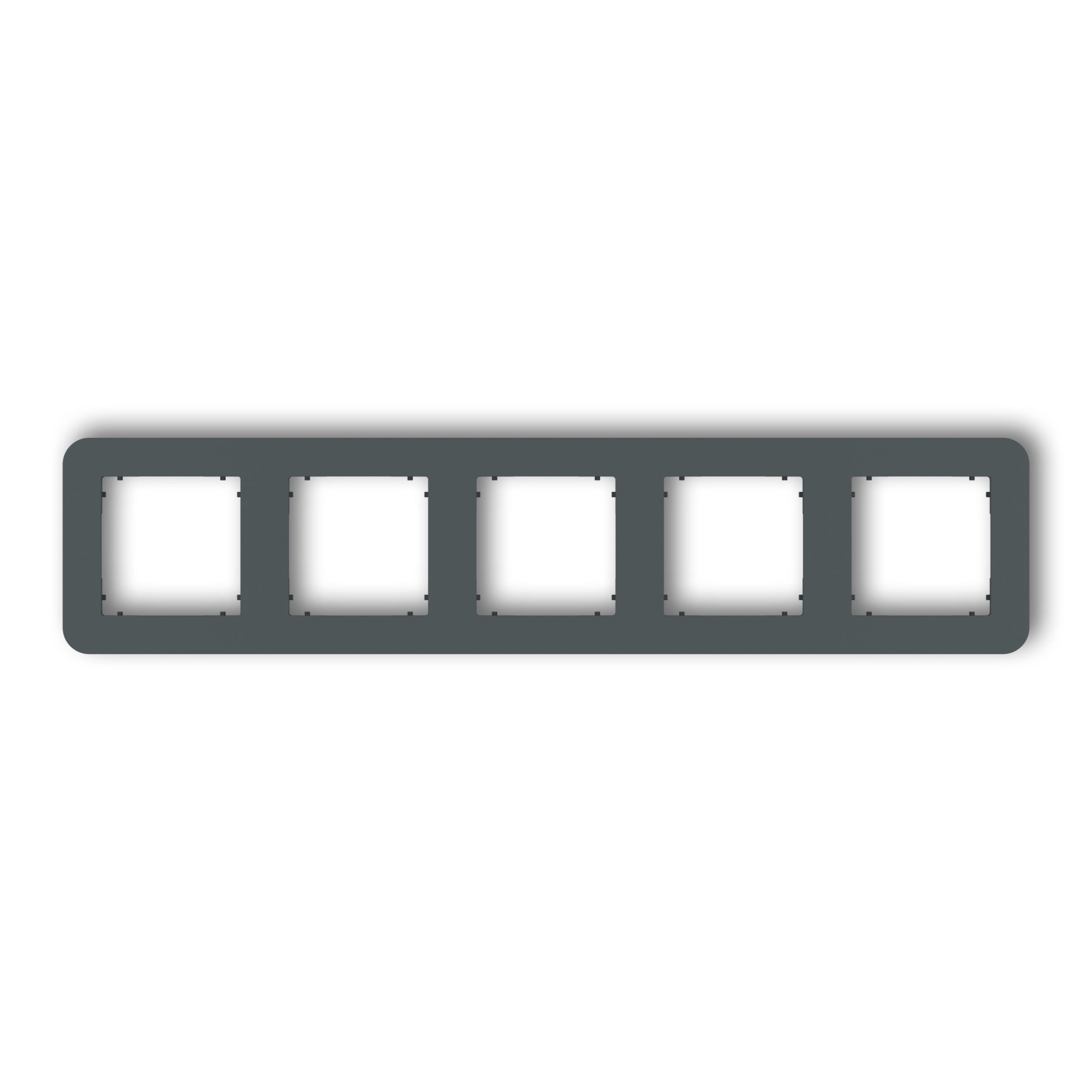 Рамка 5-местная универсальная закругленная Karlik Mini Графитовый матовый (28MRTZ-5)