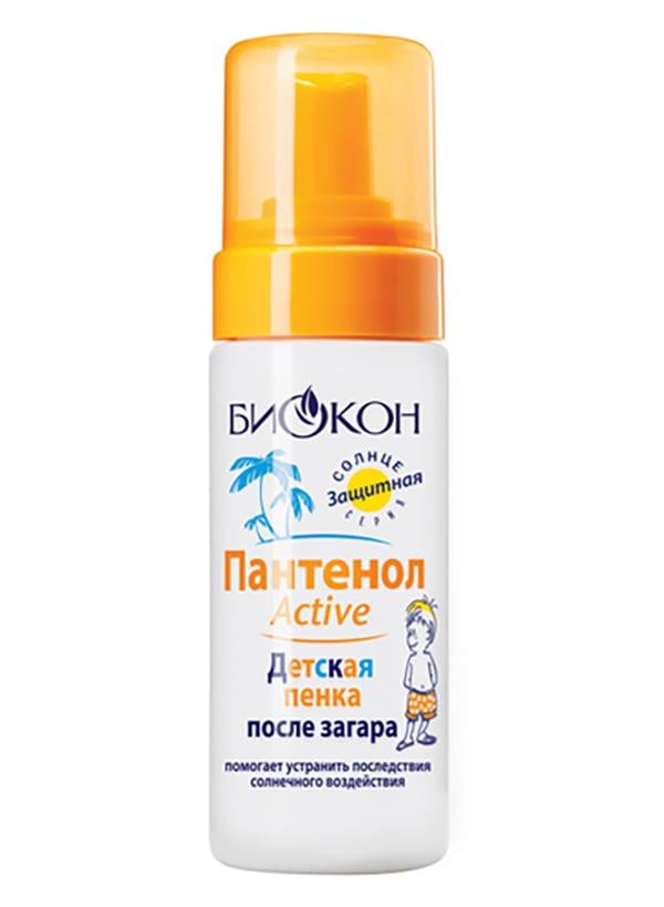 Пінка після засмаги дитяча Біокон Пантенол-active без спирту від 3 років 150 мл (MBN-18398)