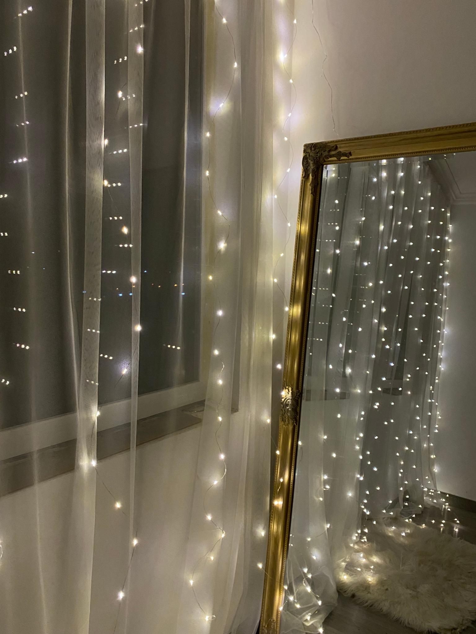 Гірлянда Шторка Роса 3/3 300 ламп з пультом керування 8 режимів таймер білий теплий (1243) - фото 3 Гірлянда Шторка Роса 3/3 300 ламп з пультом керування 8 режимів таймер білий теплий (1243) - фото 3