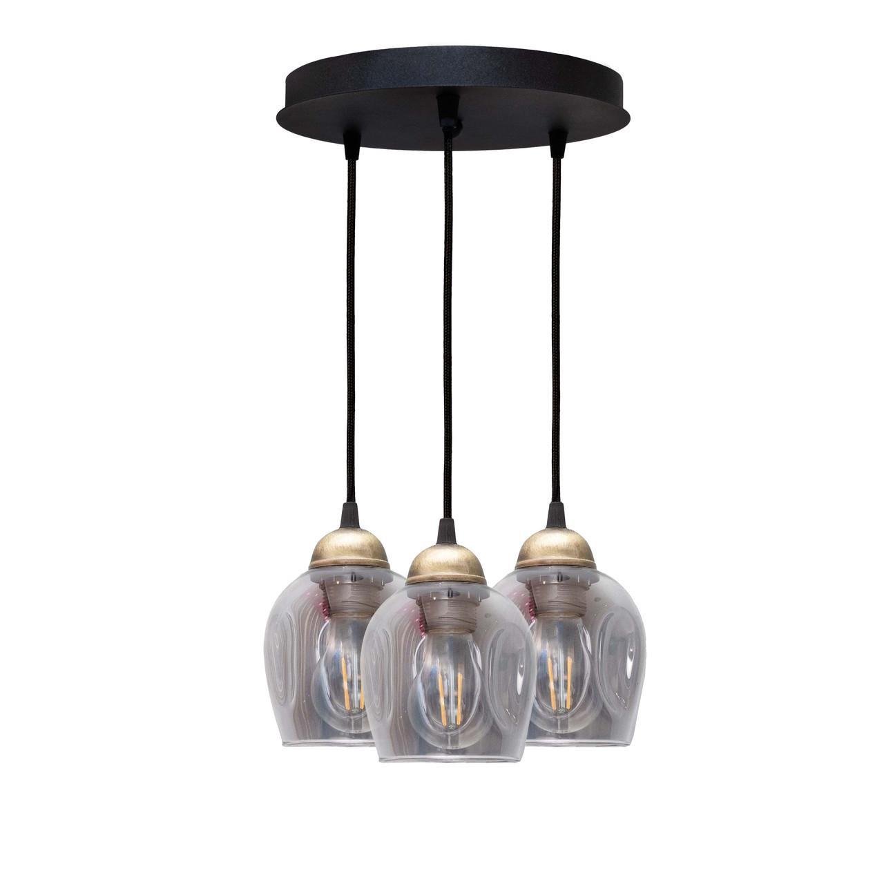 Підвісний світильник MSK ELECTRIC Enigma на круглій основі під три лампи Е27 Чорний (PL 2024-3R BK) - фото 2 Підвісний світильник MSK ELECTRIC Enigma на круглій основі під три лампи Е27 Чорний (PL 2024-3R BK) - фото 2